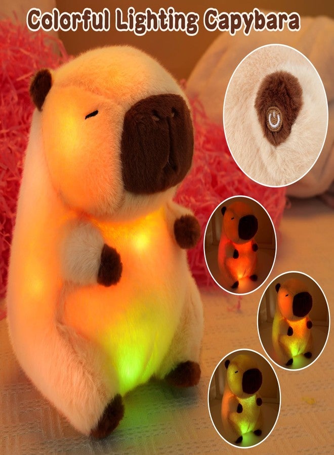 Achwishap Capybara Gifts Box,Light-up Capybara Plush Stuffed Animal for Girls 3-5 6 7 8 9 10 11+ Years,Kids Birthday Capybaras Plush Set with Capybaras Shoulder Bag Keychain Comb Jewelry for Valentine - Image 4